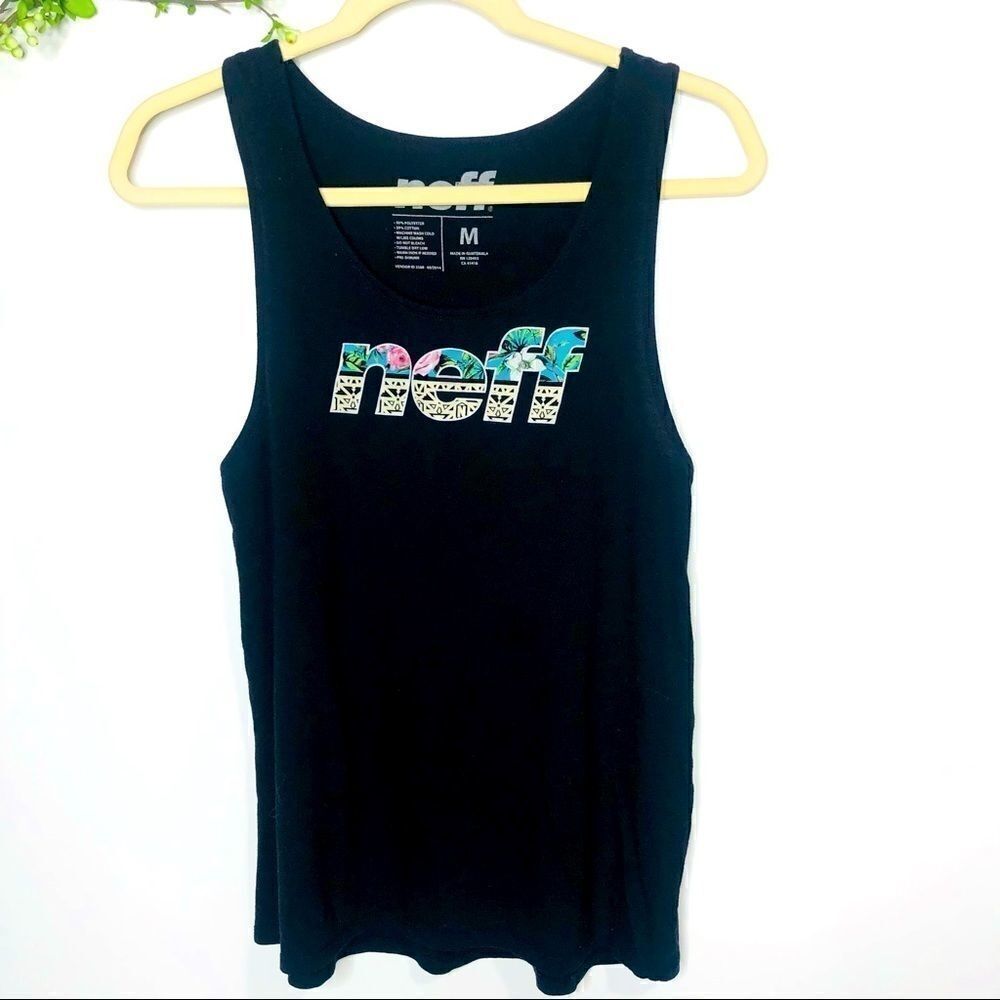 Neff Streetwear Black Tropical Palm Tank Top